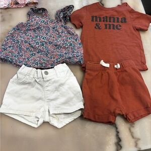 Zara Rust and Floral Kids Tee Set